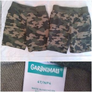 Garnimals camouflage toddler shorts 4T